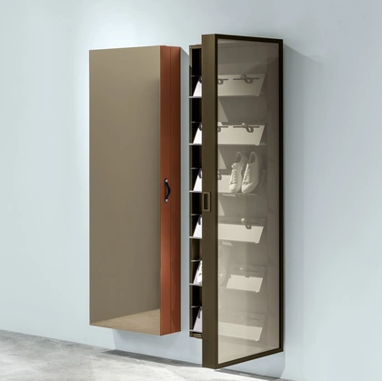 Scarpiera specchiera Box di Kristalia