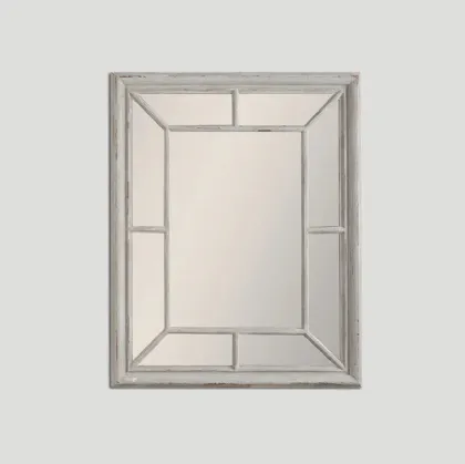 Specchio rettangolare Iris in agglomerato finitura Grey Vintage di Dialma Brown