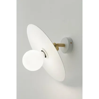 Lampada da parete con struttura in acciaio e ottone 33giri di Vesoi