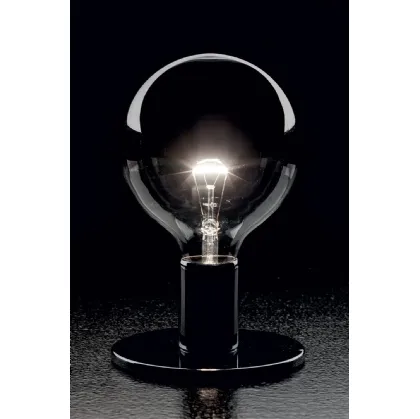 Lampada da tavolo in acciaio verniciato nero e vetro Idea di Vesoi