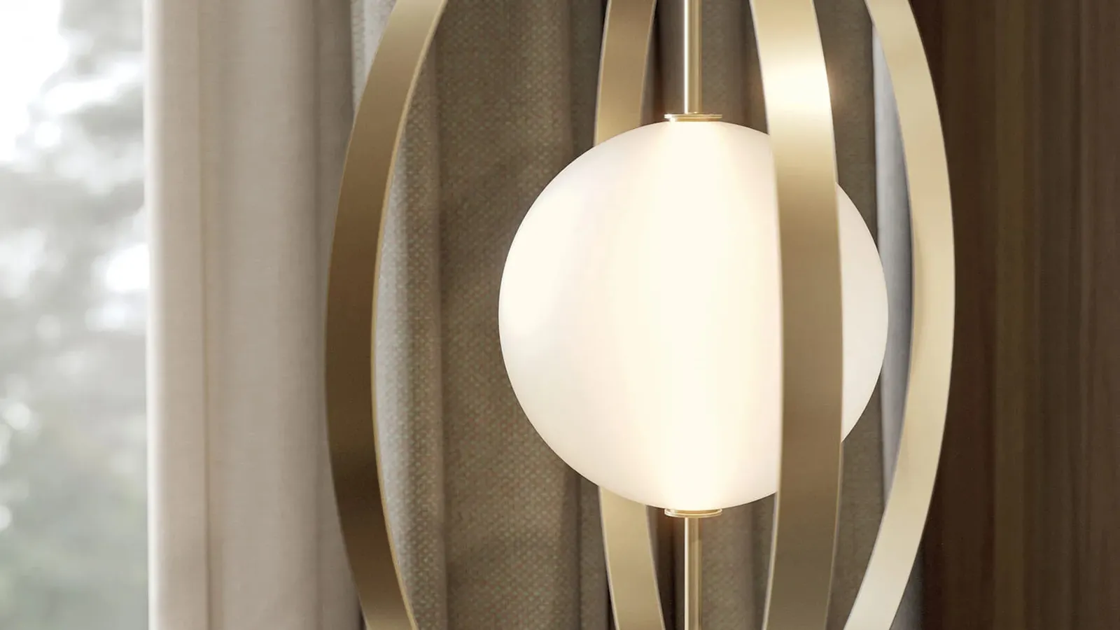 Lampada da terra Papillon Cielo-Terra in acciaio e vetro di Bontempi