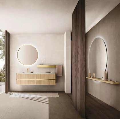 Mobile da Bagno sospeso Absolute 48 in Olmo Chiaro di Arbi