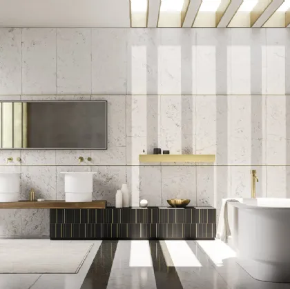 Mobile da Bagno Sky Texture 12 finitura golden nero di Arbi