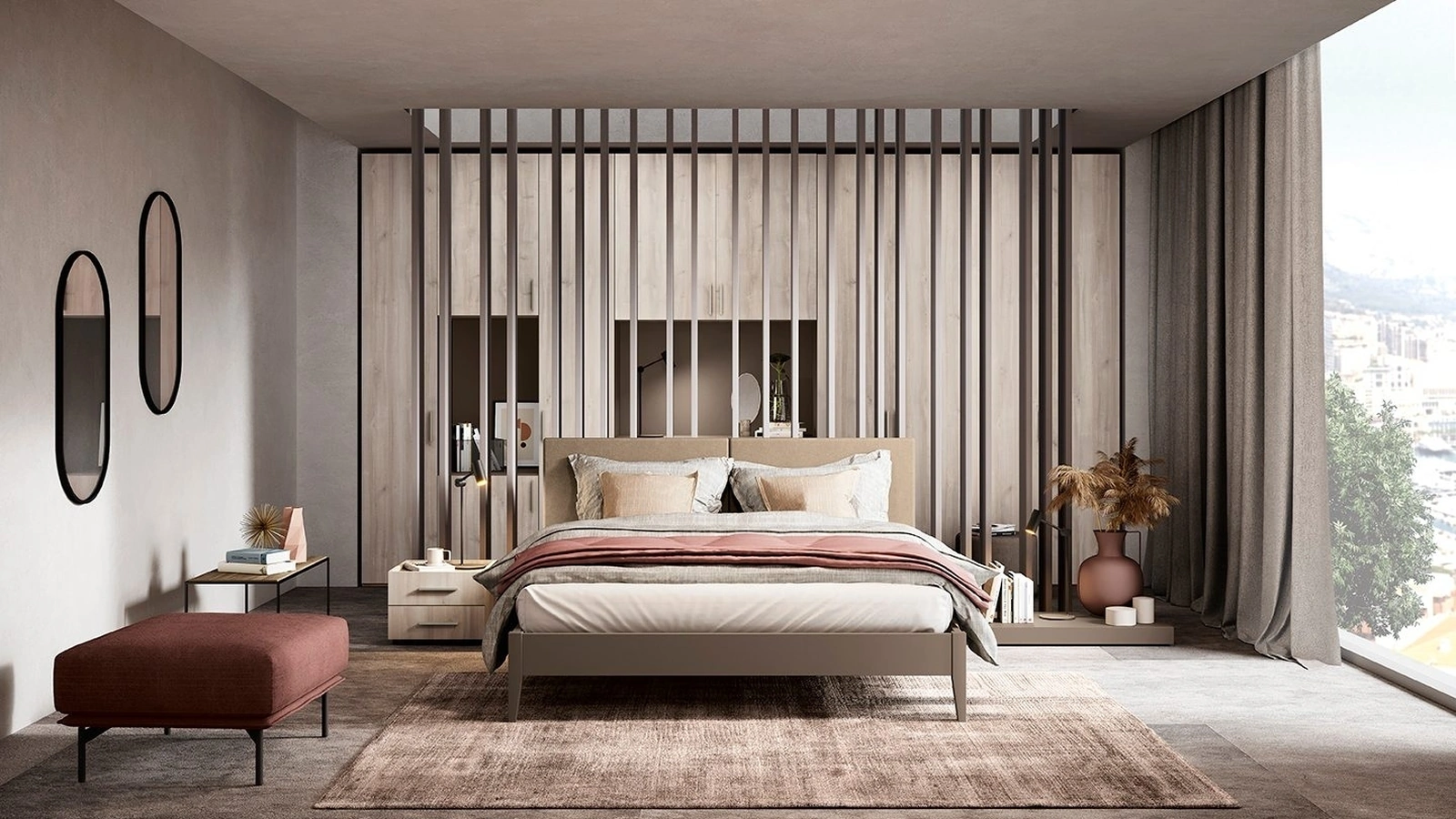 Letto con testiera Cushy di Colombini Casa