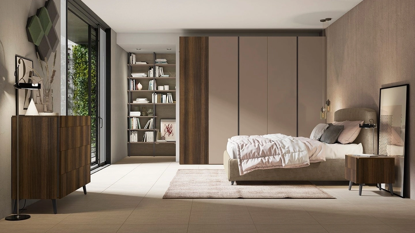 Letto con testiera Narciso di Colombini Casa