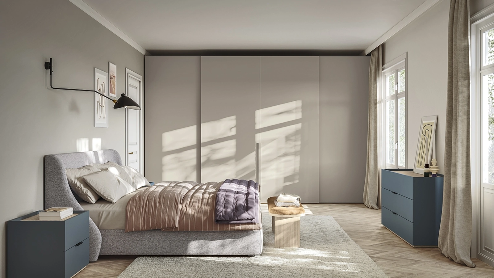 Letto con testiera Snug di Colombini Casa