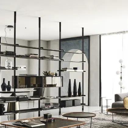 Libreria in legno e metallo Freeway di Cattelan Italia