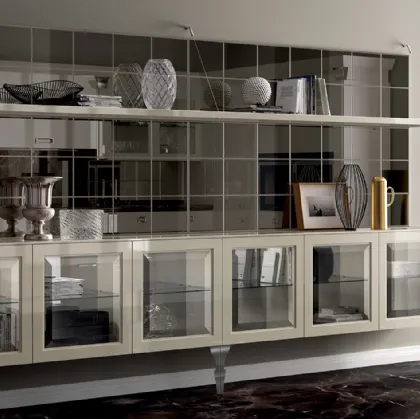 Madia Living Exclusiva in Laccato lucido Tortora di Scavolini