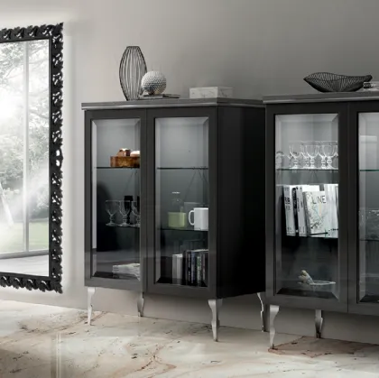 Madia Living Exclusiva in Laccato opaco Nero di Scavolini