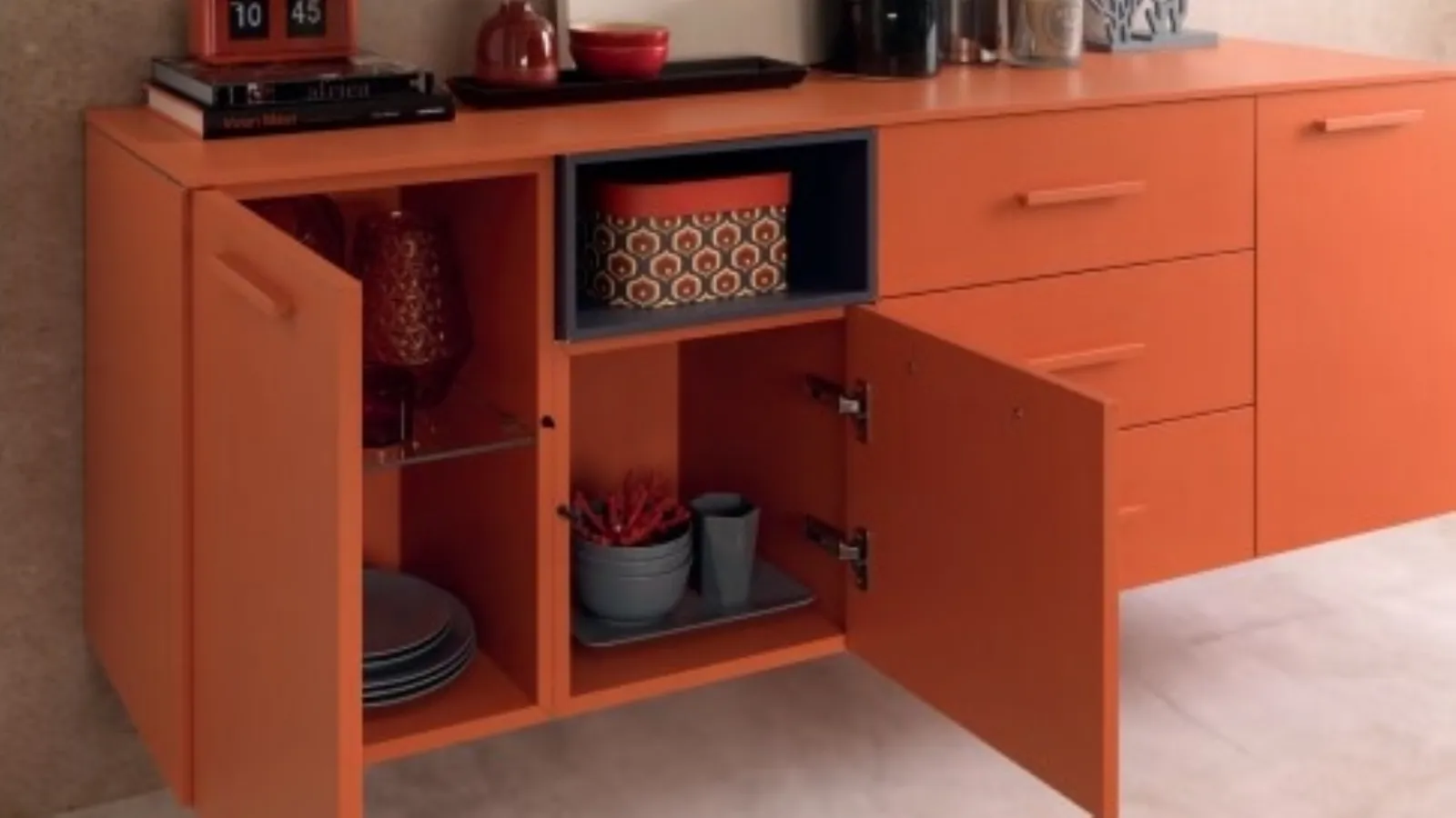 Madia sospesa moderna LV206 di Moretti Compact