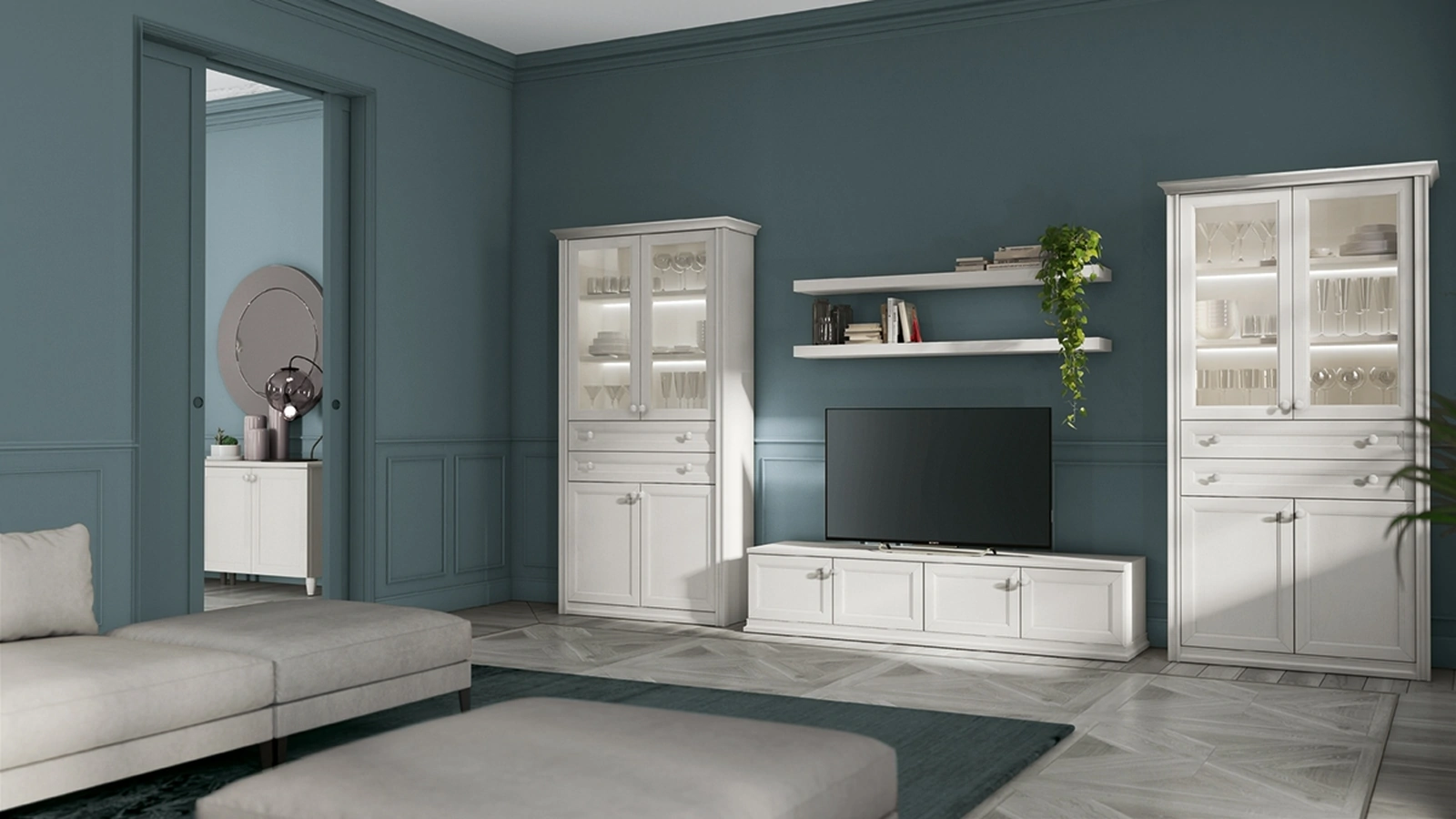 Parete Attrezzata Arcadia AS014 di Colombini Casa