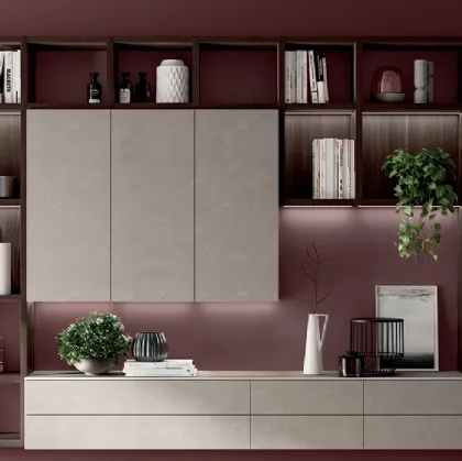 Parete Attrezzata Living Mood in decorativo Larice Nuance di Scavolini