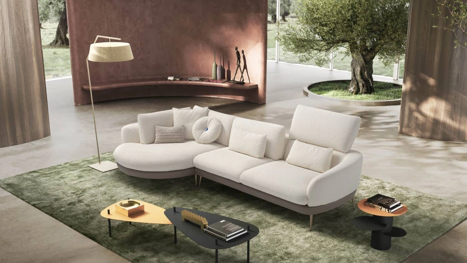 Divano con penisola Looming di Egoitaliano