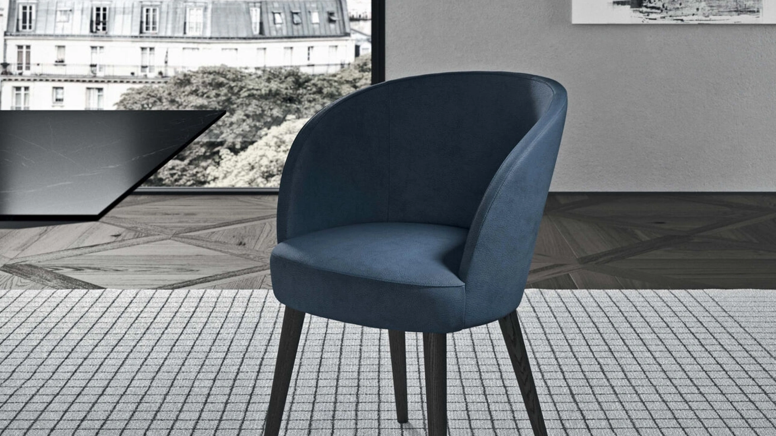 Sedia in pelle Evia di Presotto