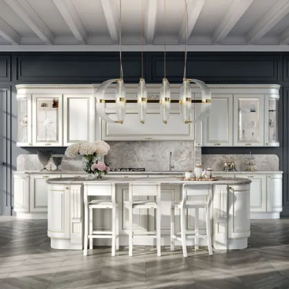 Cucina Classica Baltimora Bianco ed Oro di Scavolini