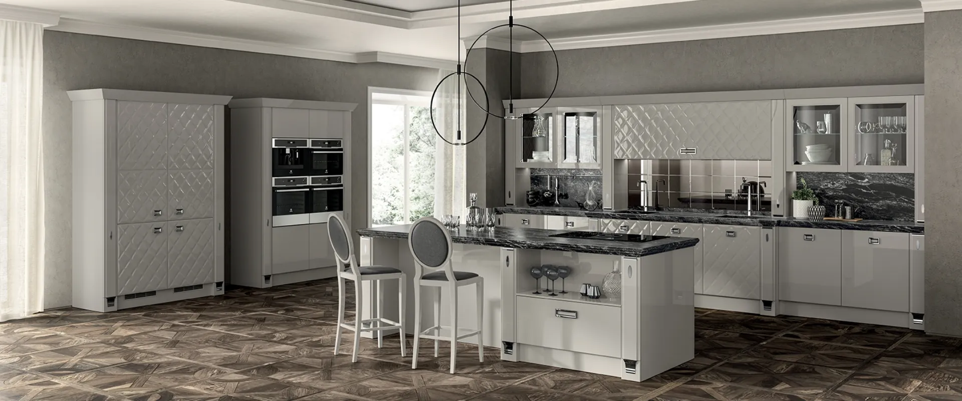 Cucina Classica Exclusiva con anta Glamour di Scavolini