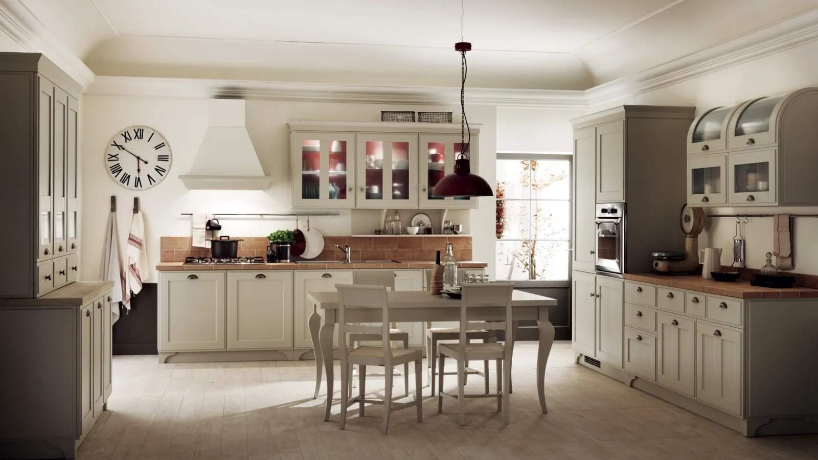 Cucina Classica ad angolo Favilla 07 in laccato di Scavolini