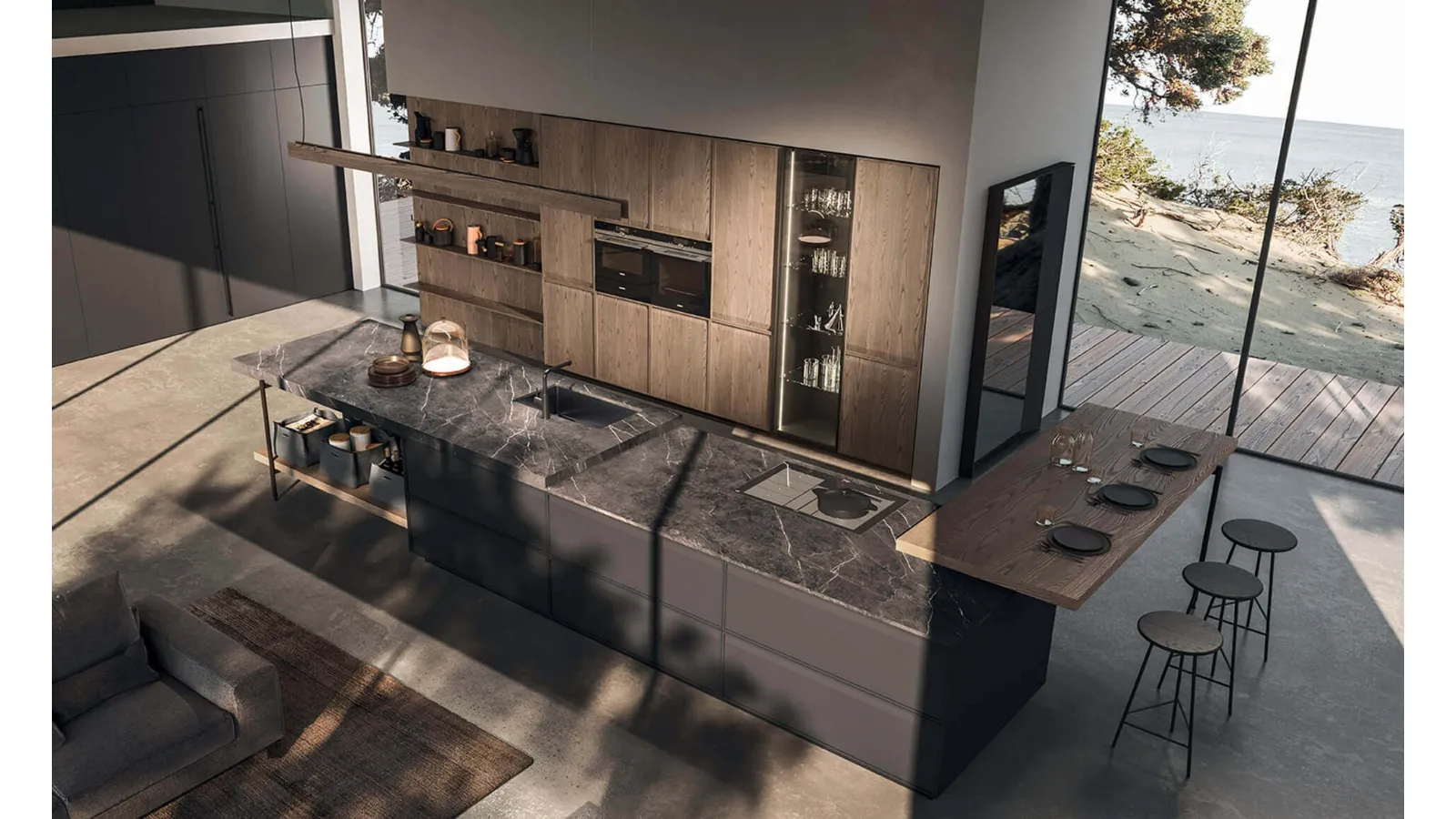 Cucina Design con isola Ak 07 01 di Arrital