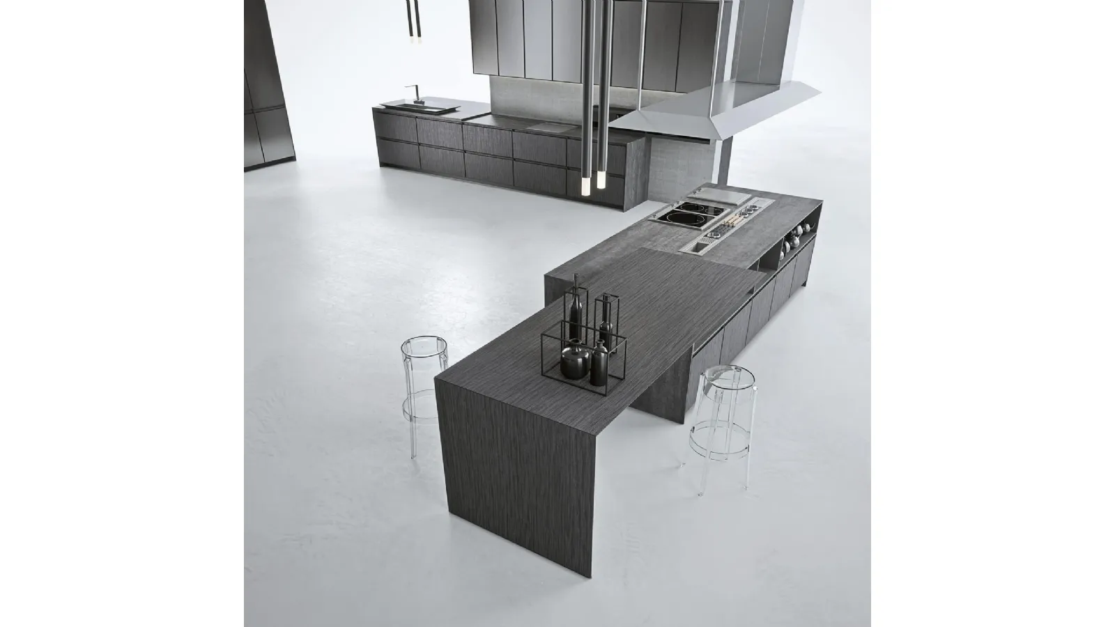 Cucina Design con isola AkB 08 06 di Arrital