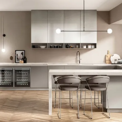 Cucina Moderna Boxi laccato Grigio titanio di Scavolini