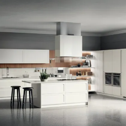 Cucina Moderna Carattere Bianco Prestige di Scavolini