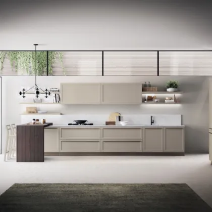 Cucina Moderna Carattere in laccato opaco Visone di Scavolini