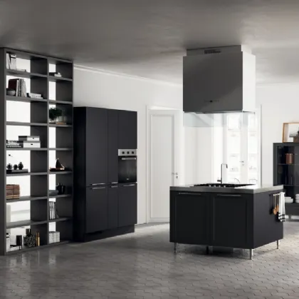 Cucina Moderna Carattere in Nero Ardesia di Scavolini