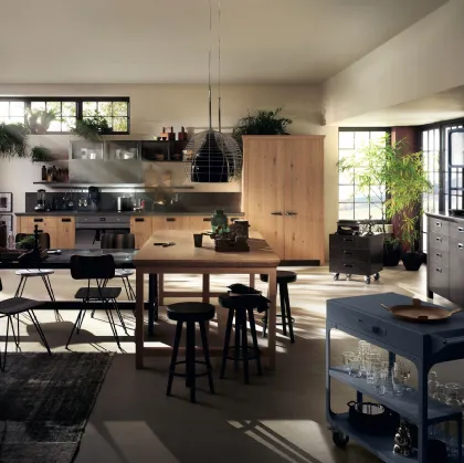 Cucina Moderna Diesel Social Kitchen 01 in Rovere Nodato di Scavolini
