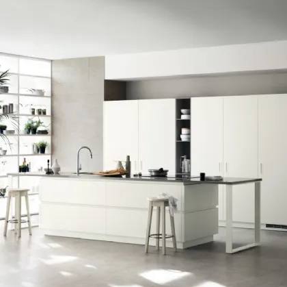 Cucina Moderna Foodshelf laccato Bianco Prestige di Scavolini