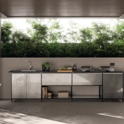 Cucina Moderna Formalia Outdoor 04 in acciaio di Scavolini