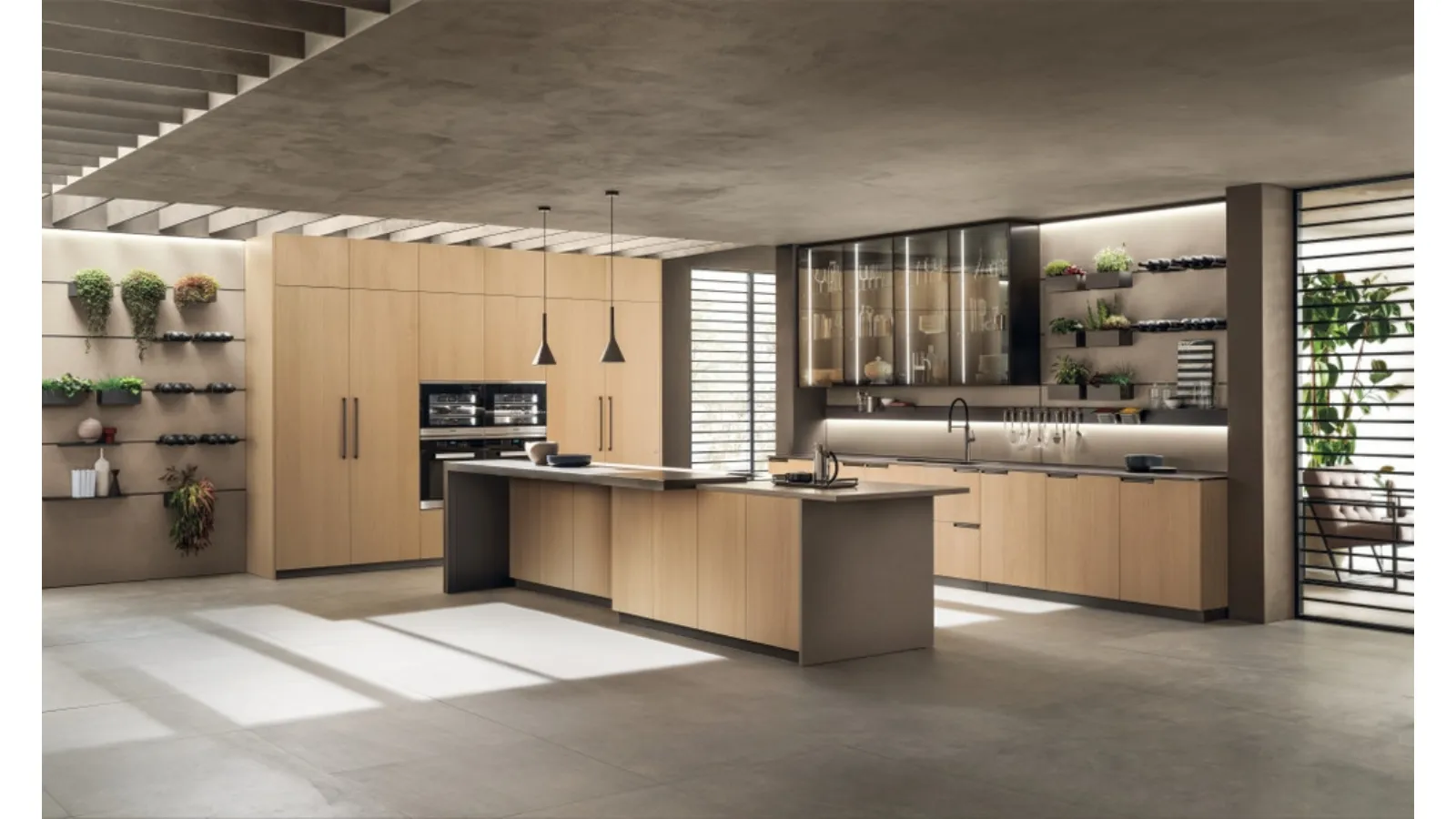 Cucina Moderna Mia in Rovere Grano di Scavolini