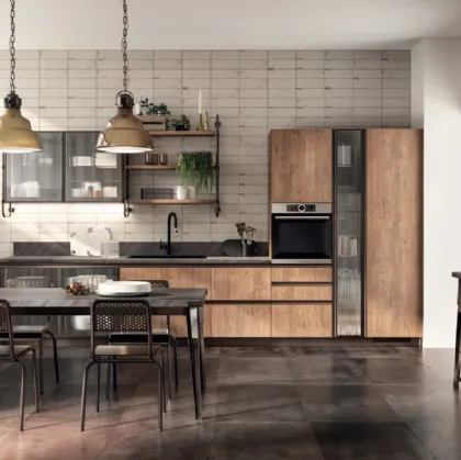 Cucina Moderna Diesel Open Workshop Rovere Landscape di Scavolini