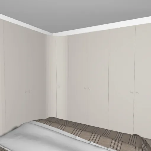 La zona notte: l'eleganza delle curve e delle geometrie rilassanti