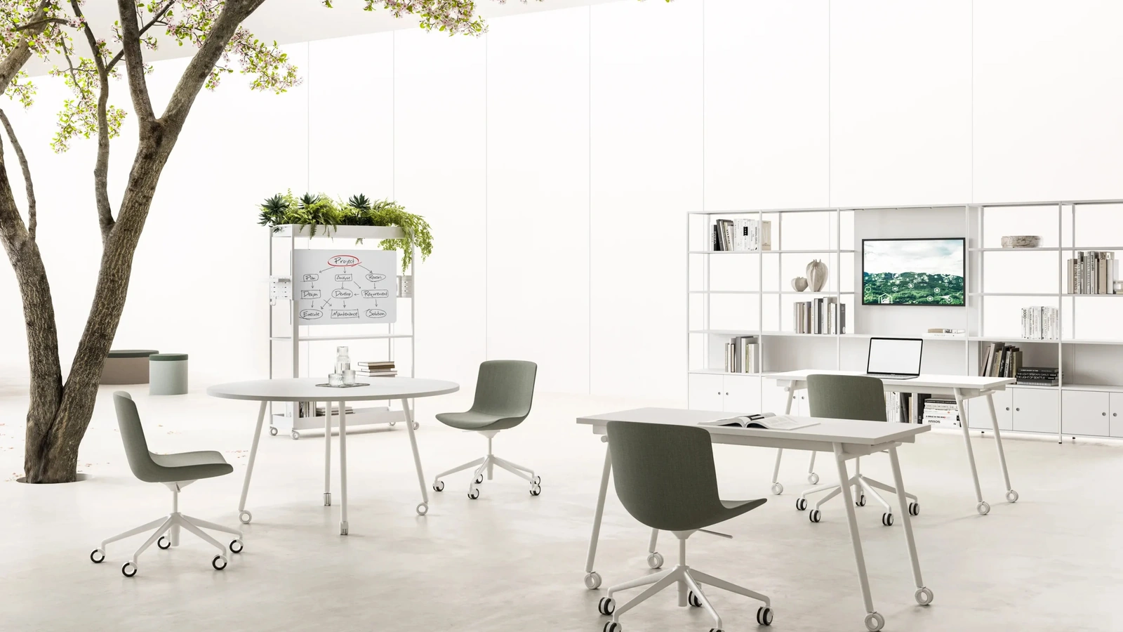 Libreria contenitore su ruote Mobile Wall DV420 DVO