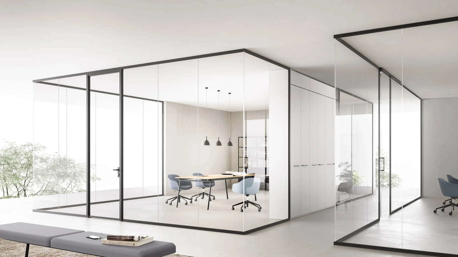Parete Divisora Single Glass DV602 di DVO