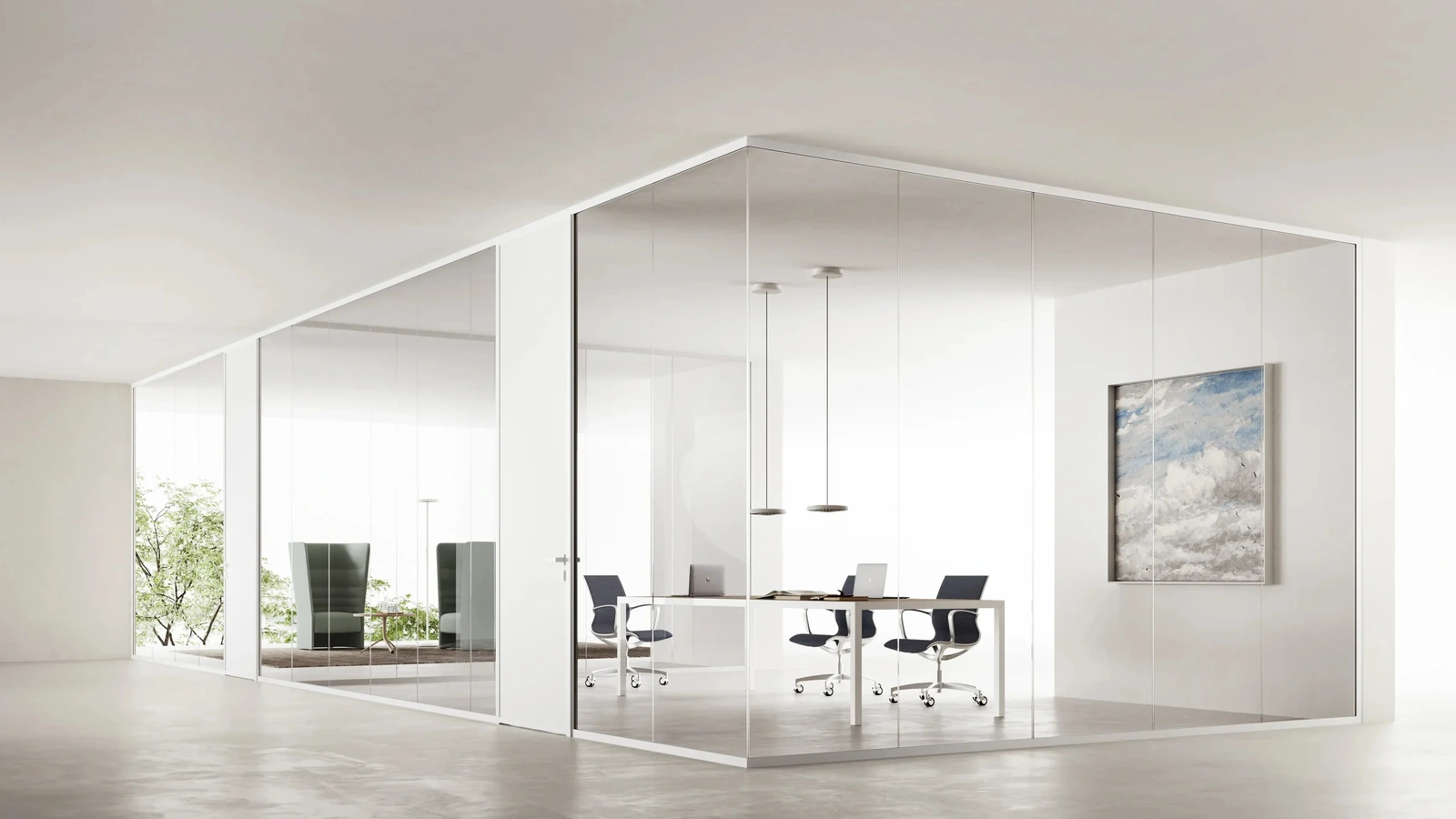 Parete Divisora Single Glass DV602 di DVO